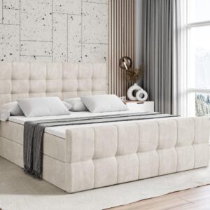 wohnli-moebel-suche-800001609633-1 BOXBETT BERO-Z - 120 x 200 - H3 - Ecru Holzwerkstoff ALTDECOR Möbel > Betten > Boxspringbetten Beige
