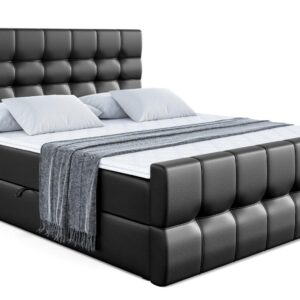 Wohnli Möbelsuche - BOXBETT BERO-Z - 180 x 200 - H4 - Schwarz Hochglanz