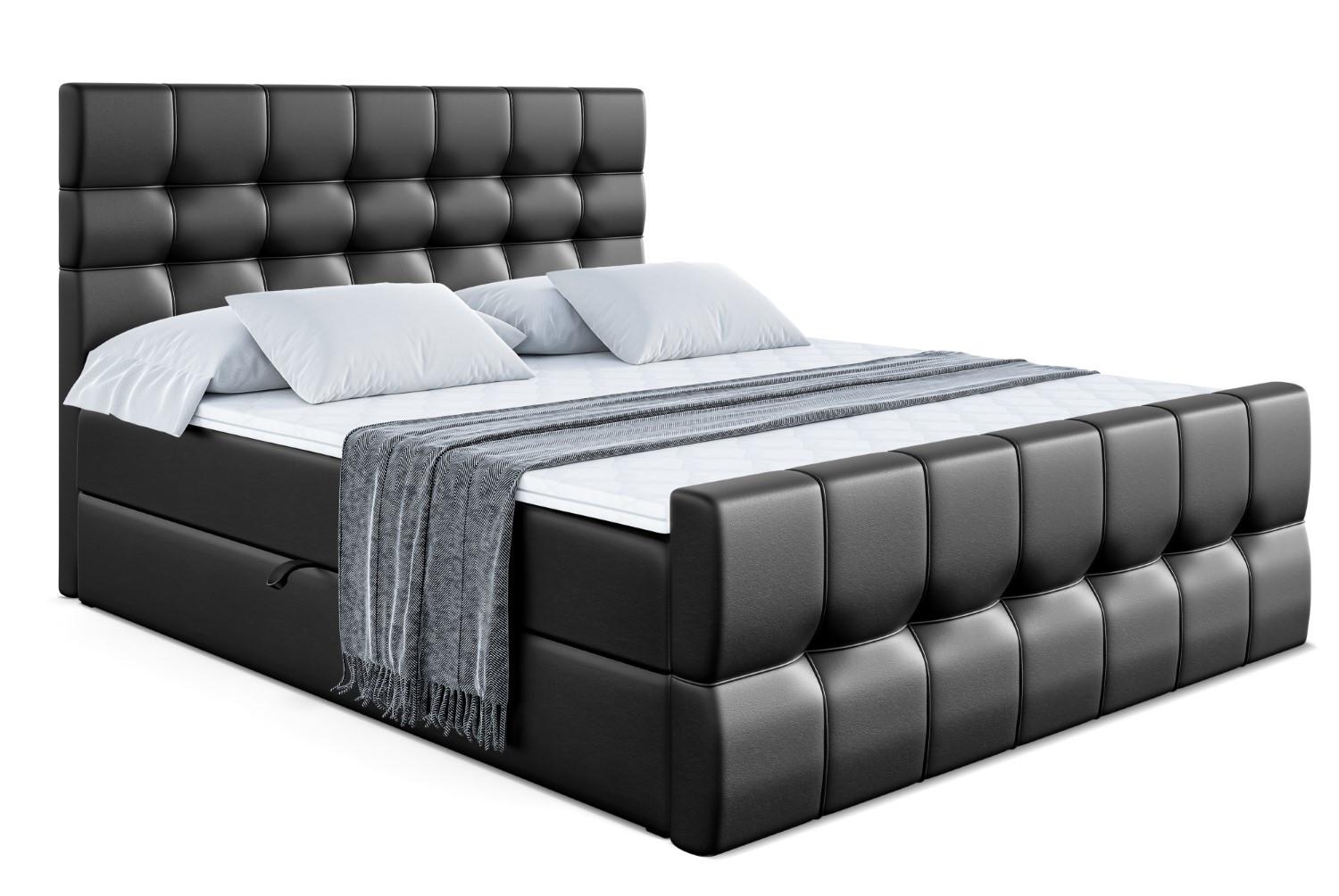 Wohnli Möbelsuche - BOXBETT BERO-Z - 160 x 200 - H3 - Schwarz Hochglanz