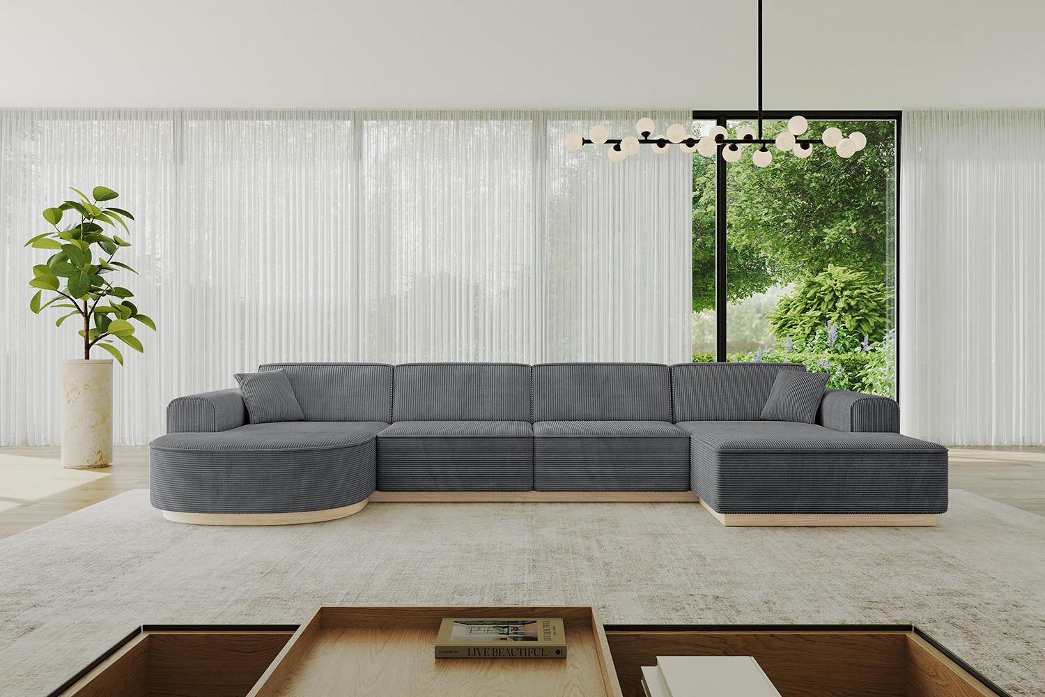 wohnli-moebel-suche-800001616716-1 WOHNLANDSCHAFT ARRIO-U2 303x171x83 cm Dunkelgrau Textil ALTDECOR Möbel > Sofas & Couches > Wohnlandschaften > Wohnlandschaften U-Form Grau