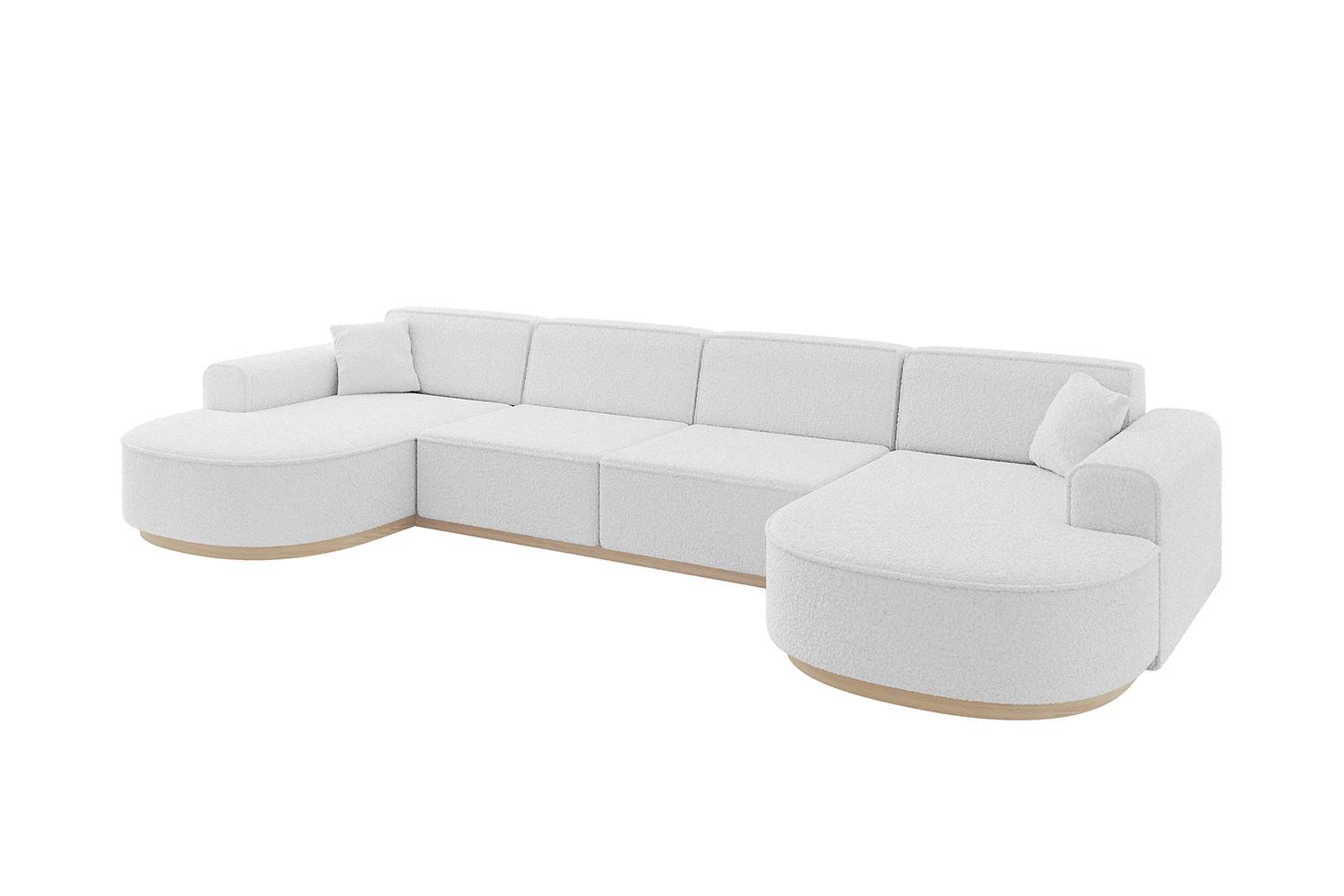wohnli-moebel-suche-800001616718 Wohnli Möbelsuche - WOHNLANDSCHAFT MARI-U2-v1 - 388x171x83 cm Weiß Bouclé