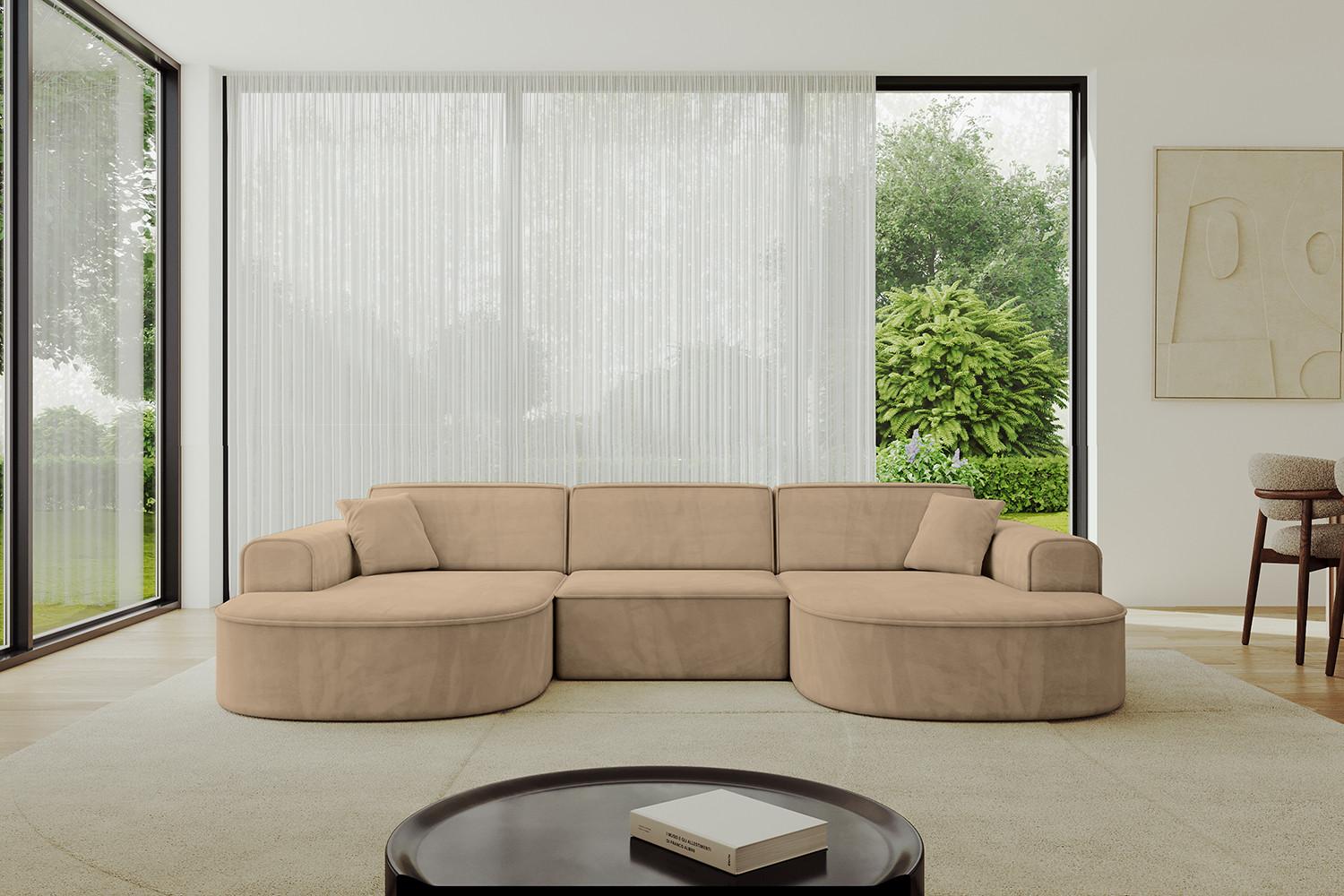 wohnli-moebel-suche-800001616723-1 WOHNLANDSCHAFT MARI-U1 - 303x171x79 cm Taupe Velours Textil ALTDECOR Möbel > Sofas & Couches > Wohnlandschaften > Wohnlandschaften U-Form Taupe