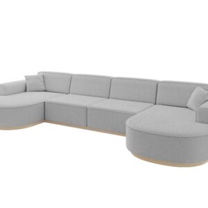 wohnli-moebel-suche-800001616725 Wohnli Möbelsuche - WOHNLANDSCHAFT MARI-U2-v1 - 388x171x83 cm Hellgrau Bouclé