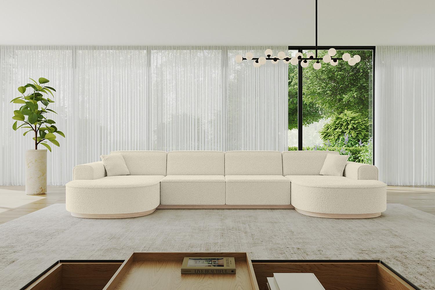 wohnli-moebel-suche-800001616732-1 WOHNLANDSCHAFT MARI-U2-v1 - 388x171x83 cm Beige Bouclé Textil ALTDECOR Möbel > Sofas & Couches > Wohnlandschaften > Wohnlandschaften U-Form Beige
