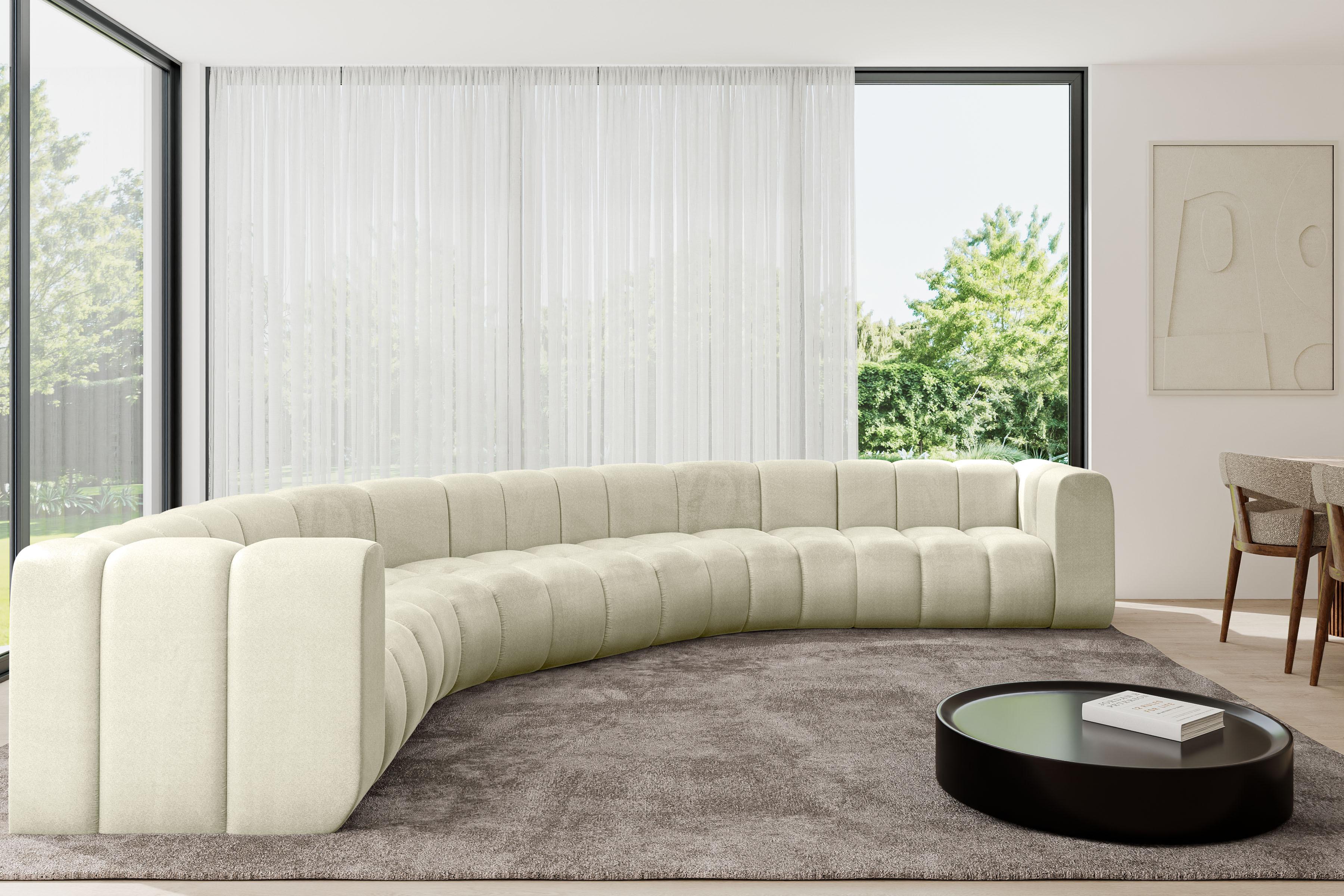 WOHNLANDSCHAFT modulares Sofa Lazro-U1 - 373x373x70 cm Beige Textil ALTDECOR Möbel > Sofas & Couches > Wohnlandschaften > Wohnlandschaften U-Form Beige