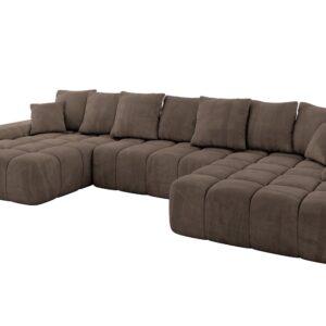 Wohnli Möbelsuche - WOHNLANDSCHAFT ENSI-U - 353x164x69 cm Braun