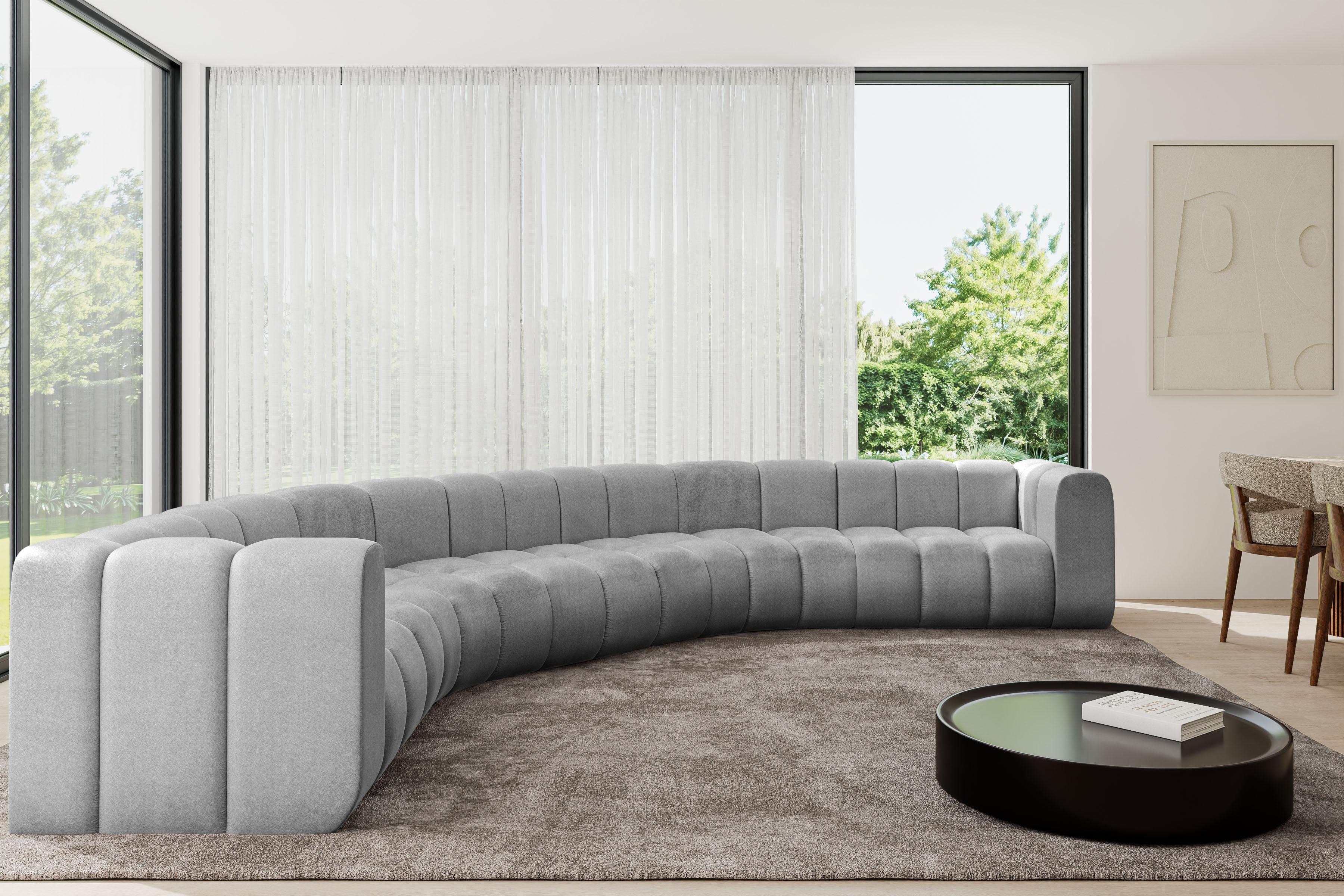 WOHNLANDSCHAFT modulares Sofa Lazro-U1 - 373x373x70 cm Grau Textil ALTDECOR Möbel > Sofas & Couches > Wohnlandschaften > Wohnlandschaften U-Form Grau