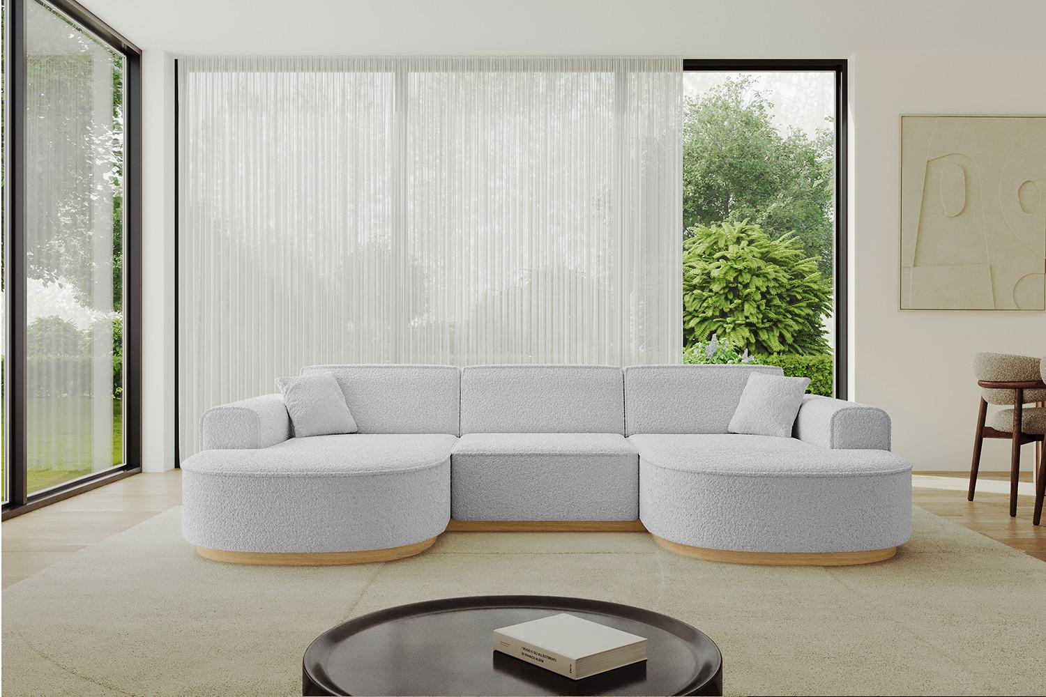 wohnli-moebel-suche-800001616811-1 WOHNLANDSCHAFT MARI-U1-v2 - 303x171x83 cm Hellgrau Bouclé Textil ALTDECOR Möbel > Sofas & Couches > Wohnlandschaften > Wohnlandschaften U-Form Grau