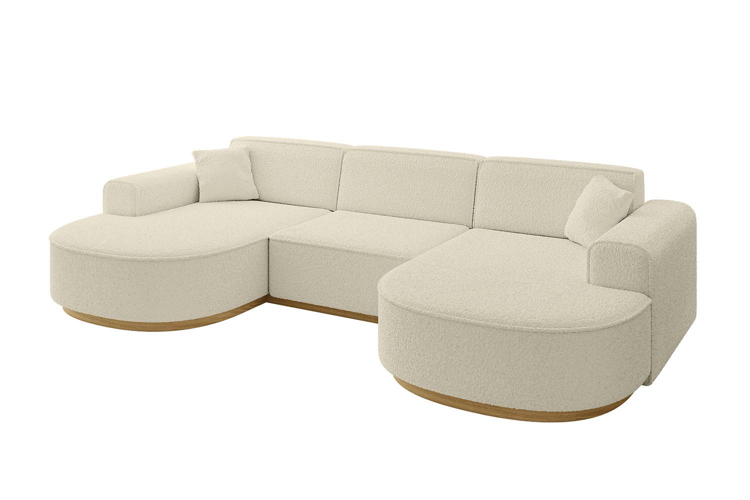 Wohnli Möbelsuche - WOHNLANDSCHAFT MARI-U1-v2 - 303x171x83 cm Beige Bouclé