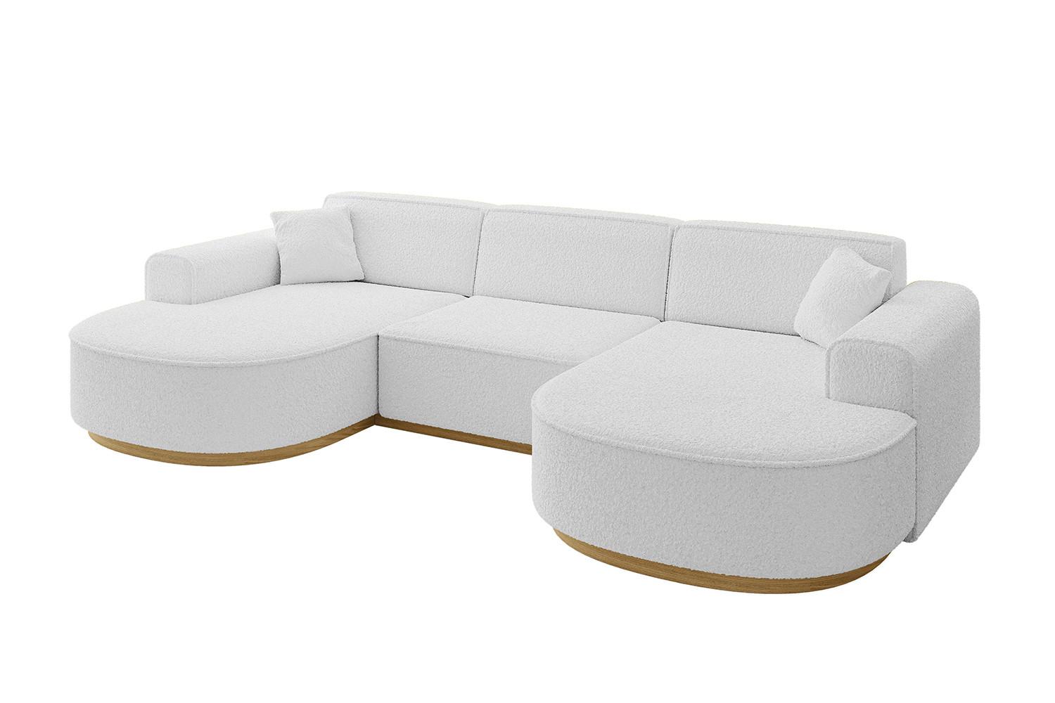 Wohnli Möbelsuche - WOHNLANDSCHAFT MARI-U1-v2 - 303x171x83 cm Weiß Bouclé