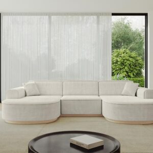wohnli-moebel-suche-800001616823-1 WOHNLANDSCHAFT MARI-U1-v1 - 303x171x83 cm Creme Cord Textil ALTDECOR Möbel > Sofas & Couches > Wohnlandschaften > Wohnlandschaften U-Form Weiß