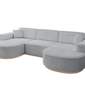 Wohnli Möbelsuche - WOHNLANDSCHAFT MARI-U1-v1 - 303x171x83 cm Grau Cord