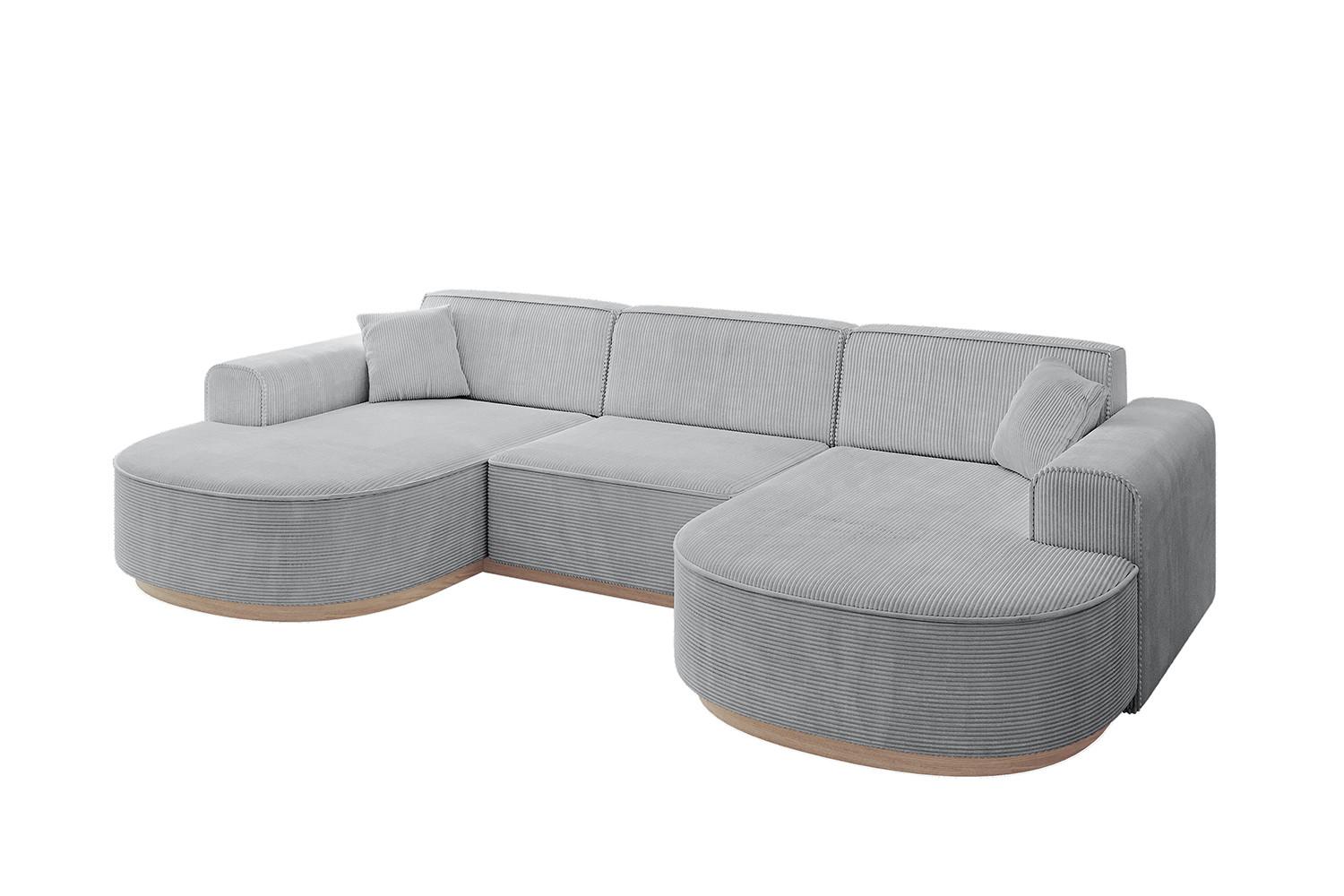 Wohnli Möbelsuche - WOHNLANDSCHAFT MARI-U1-v1 - 303x171x83 cm Grau Cord