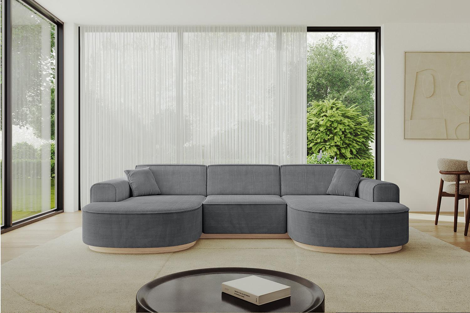 wohnli-moebel-suche-800001616836-1 WOHNLANDSCHAFT MARI-U1-v1 - 303x171x83 cm Dunkelgrau Cord Textil ALTDECOR Möbel > Sofas & Couches > Wohnlandschaften > Wohnlandschaften U-Form Grau