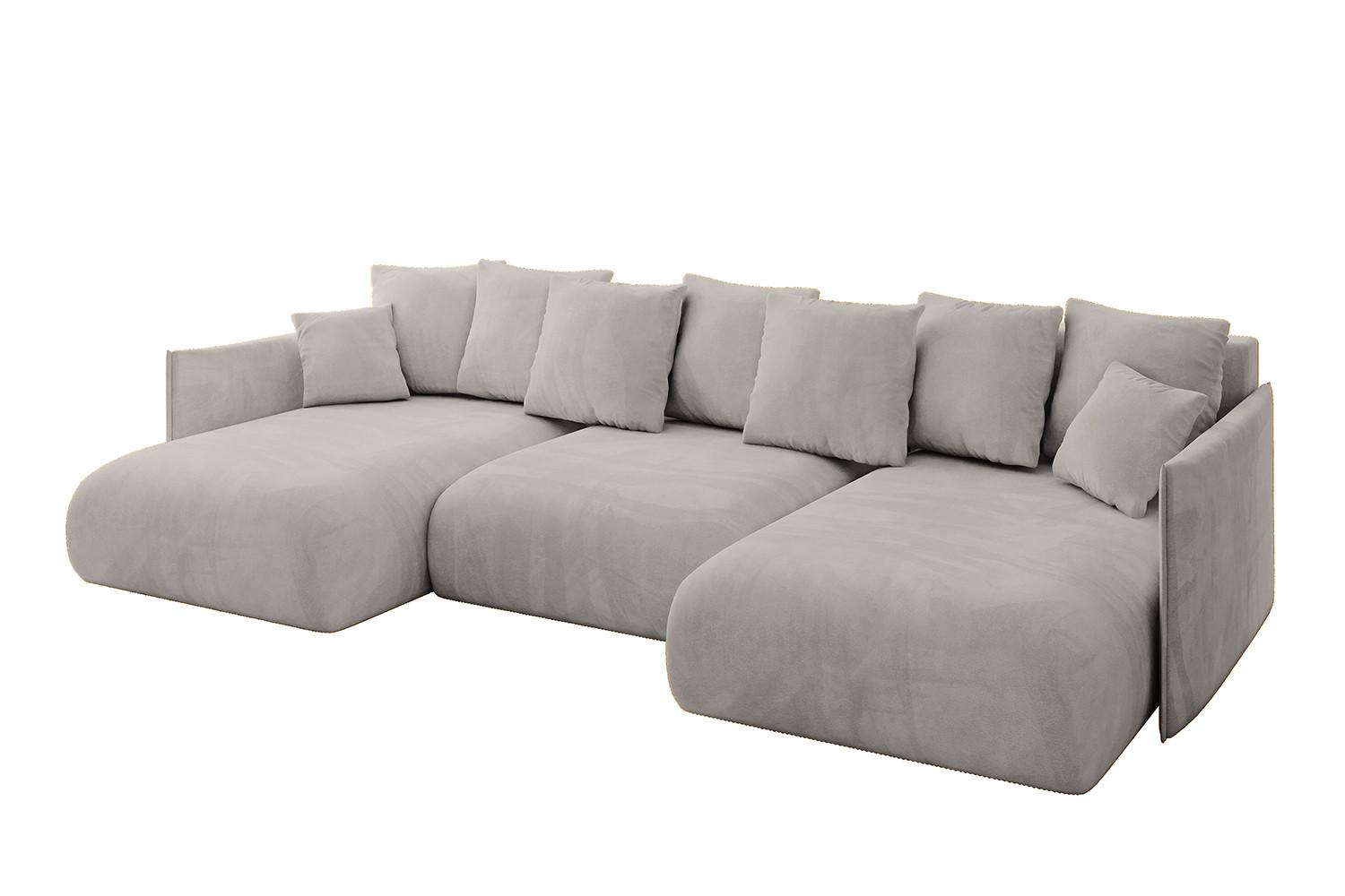 wohnli-moebel-suche-800001616844 Wohnli Möbelsuche - WOHNLANDSCHAFT mit Schlaffunktion und Bettkasten ONESK-U 317x177x72 Hellbraun Velours