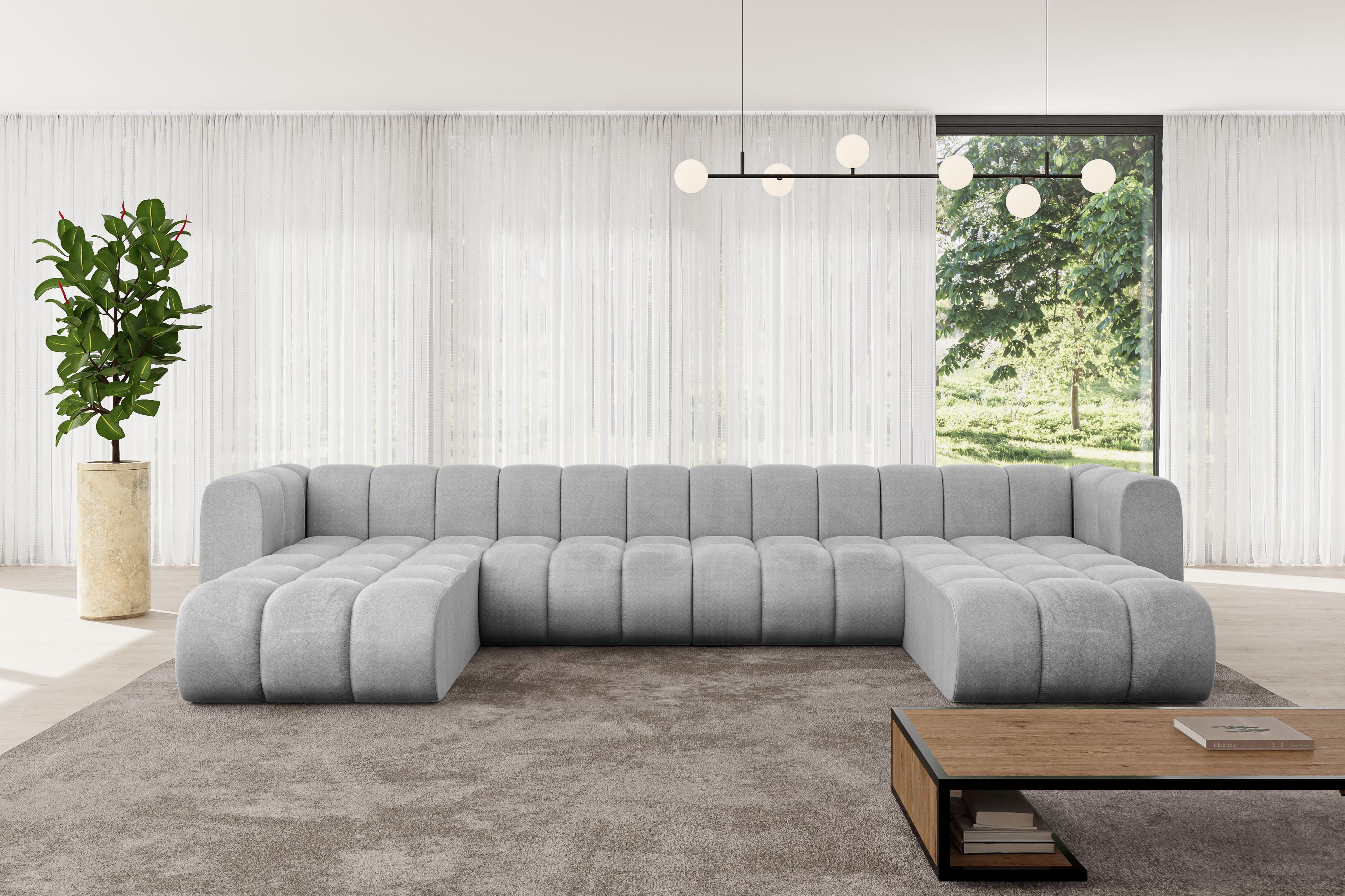 wohnli-moebel-suche-800001616845-1 WOHNLANDSCHAFT modulares Sofa Joren-U2 - 410x177x70 cm Grau Textil ALTDECOR Möbel > Sofas & Couches > Wohnlandschaften > Wohnlandschaften U-Form Grau