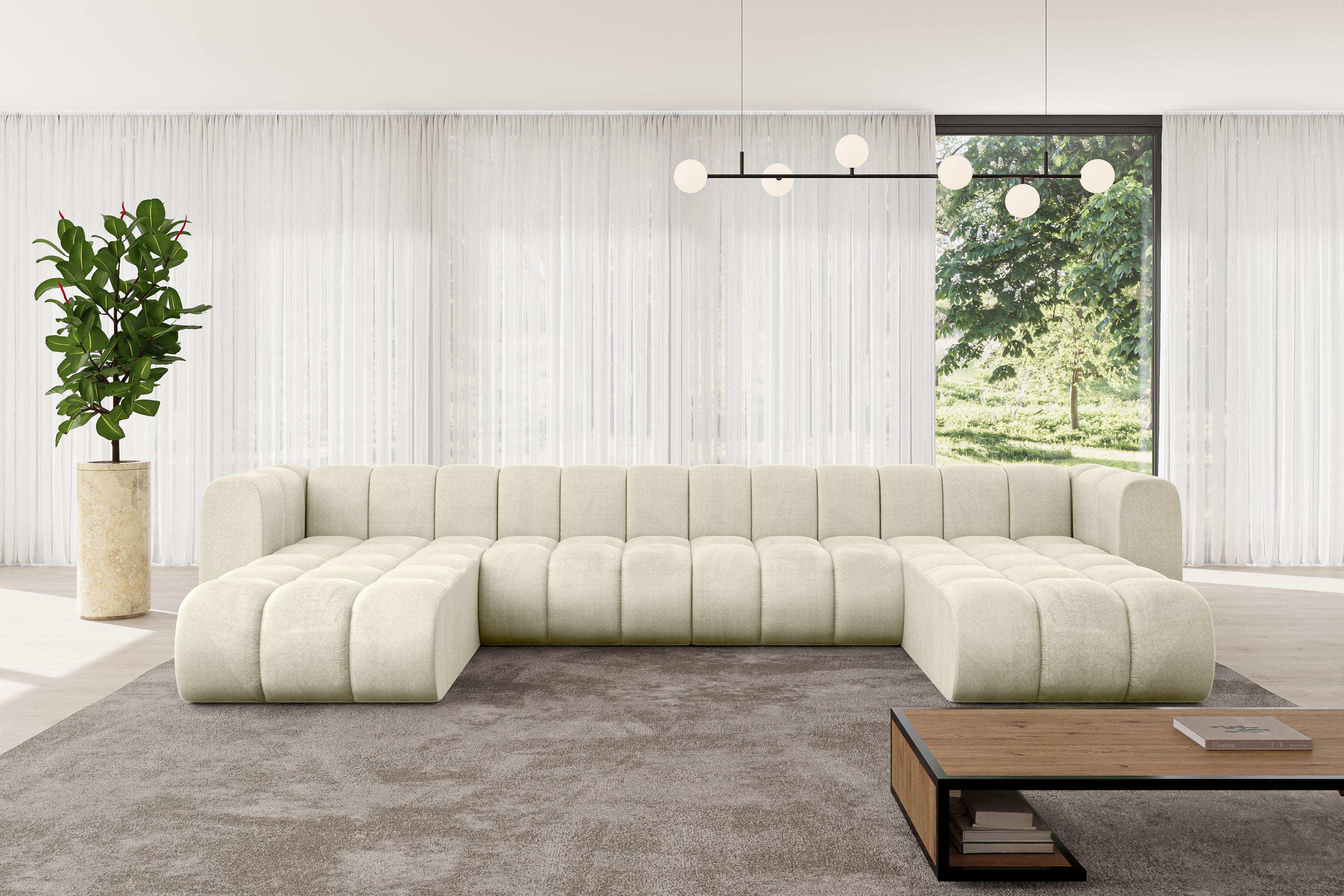wohnli-moebel-suche-800001616862-1 WOHNLANDSCHAFT modulares Sofa Joren-U2 - 410x177x70 cm Beige Textil ALTDECOR Möbel > Sofas & Couches > Wohnlandschaften > Wohnlandschaften U-Form Beige