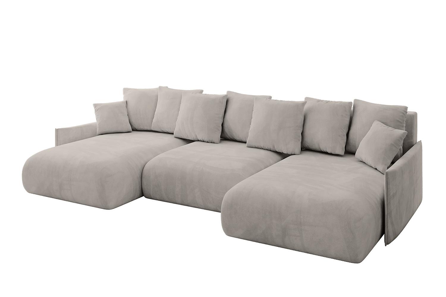 wohnli-moebel-suche-800001616874 Wohnli Möbelsuche - WOHNLANDSCHAFT mit Schlaffunktion und Bettkasten ONESK-U-v1 317x177x72 Hellbraun Velours