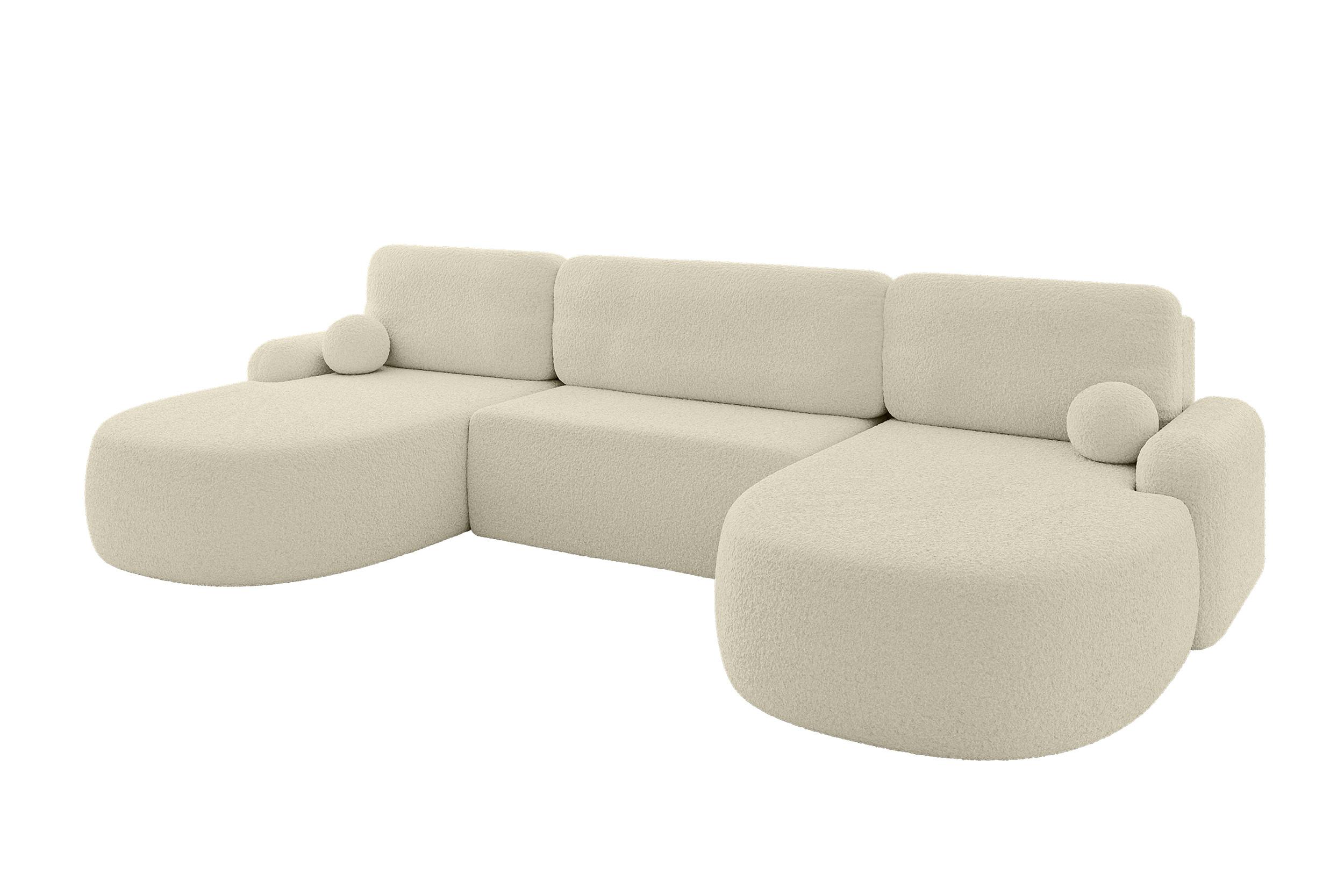 wohnli-moebel-suche-800001616876 Wohnli Möbelsuche - WOHNLANDSCHAFT mit Schlaffunktion und Bettkasten LIRA-U - 335x172x89 Beige