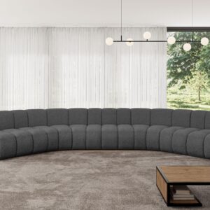 WOHNLANDSCHAFT modulares Sofa Montra-U1 - 490x174x70 cm Grau Textil ALTDECOR Möbel > Sofas & Couches > Wohnlandschaften > Wohnlandschaften U-Form Grau