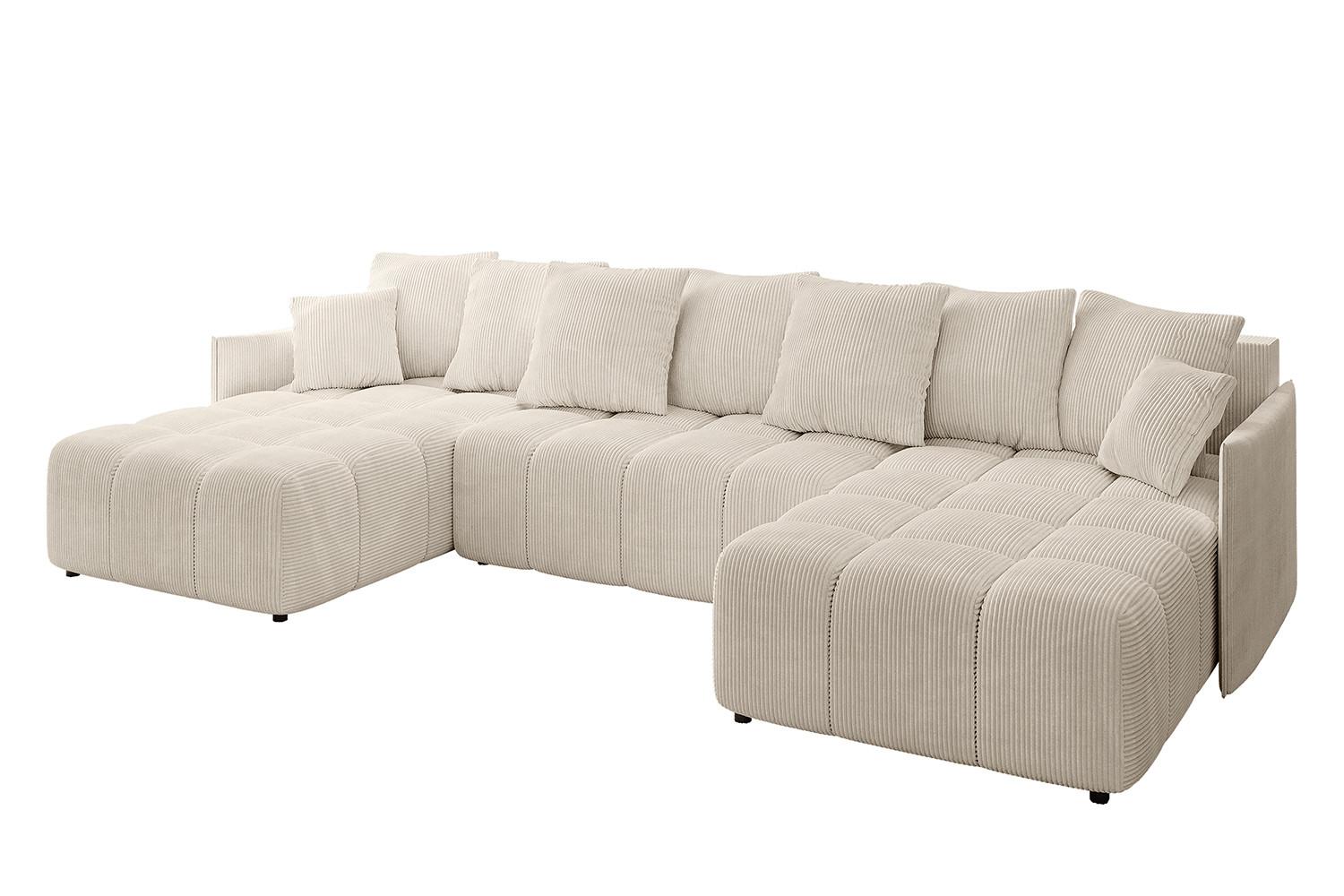 Wohnli Möbelsuche - WOHNLANDSCHAFT LONLI-U 355x189x68 Beige Cord