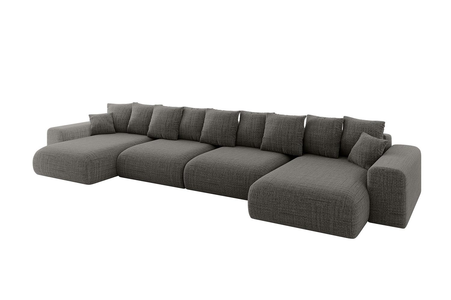 wohnli-moebel-suche-800001616897 Wohnli Möbelsuche - WOHNLANDSCHAFT mit Schlaffunktion ESKAR-U2-464x176x72cm Grau