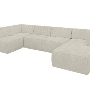 wohnli-moebel-suche-800001616899 Wohnli Möbelsuche - WOHNLANDSCHAFT Ottomane Rechts MOVO-L 345x180x78 cm Cream Cord