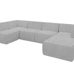 wohnli-moebel-suche-800001616910 Wohnli Möbelsuche - WOHNLANDSCHAFT Ottomane Rechts MOVO-L 345x180x78 cm Grau Cord
