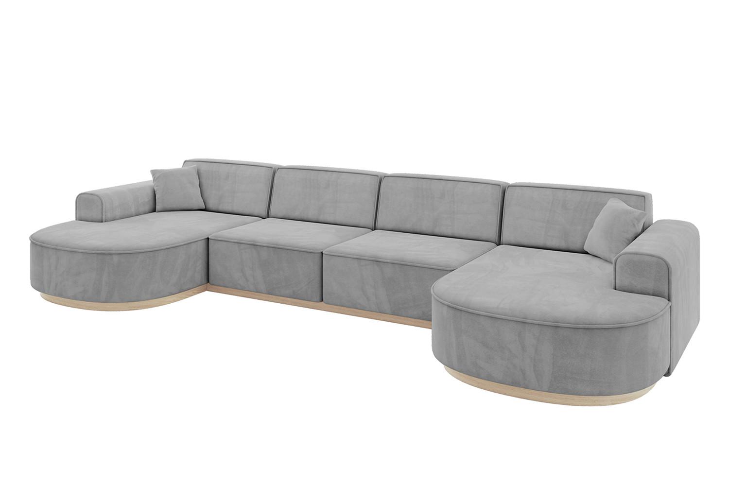 wohnli-moebel-suche-800001616911 Wohnli Möbelsuche - WOHNLANDSCHAFT MARI-U2-v1 - 388x171x83 cm Grau Velours