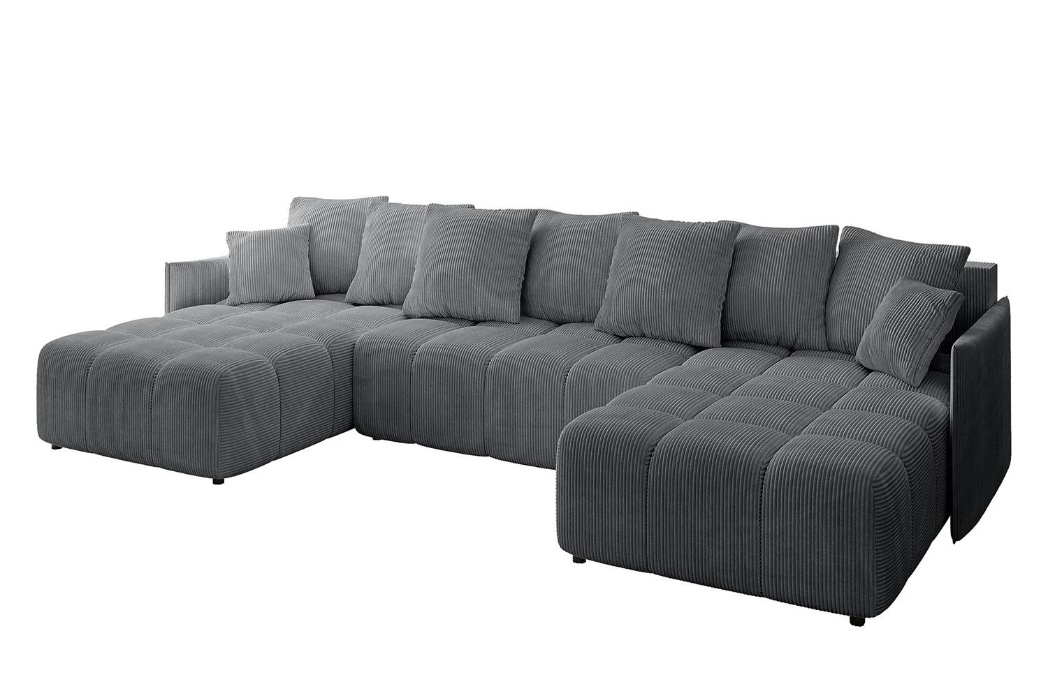 wohnli-moebel-suche-800001616933 Wohnli Möbelsuche - WOHNLANDSCHAFT LONLI-U 355x189x68 Dunkelgrau Cord