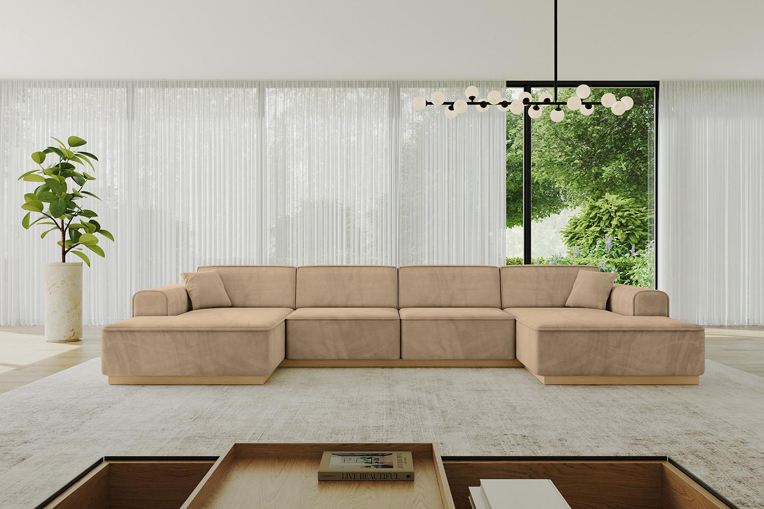 wohnli-moebel-suche-800001616941-1 WOHNLANDSCHAFT IREA-U2-v2 - 388x171x83 cm Beige Textil ALTDECOR Möbel > Sofas & Couches > Wohnlandschaften > Wohnlandschaften U-Form Beige