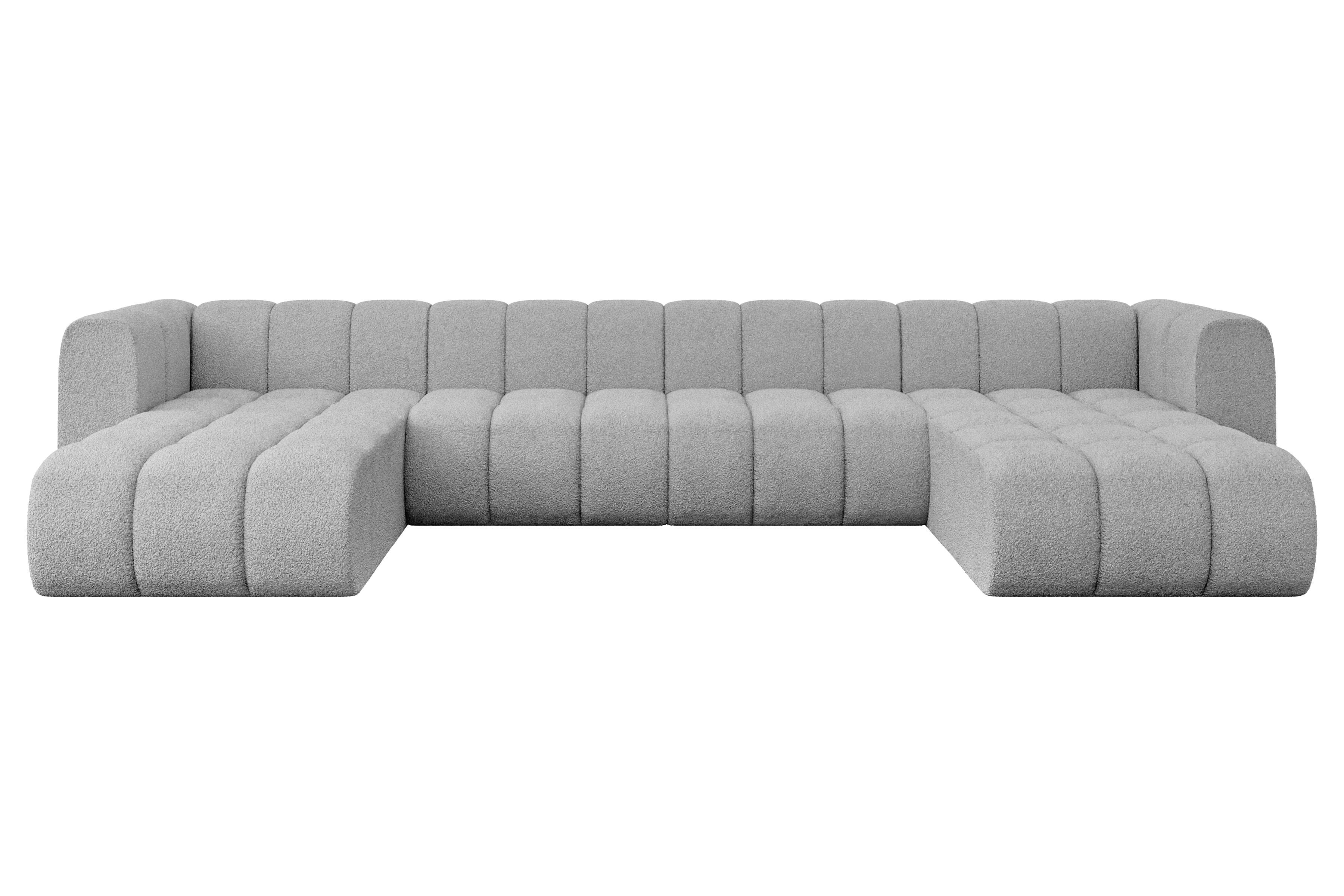 wohnli-moebel-suche-800001616972 Wohnli Möbelsuche - WOHNLANDSCHAFT modulares Sofa Joren-U2 - 410x177x70 cm Hellgrau