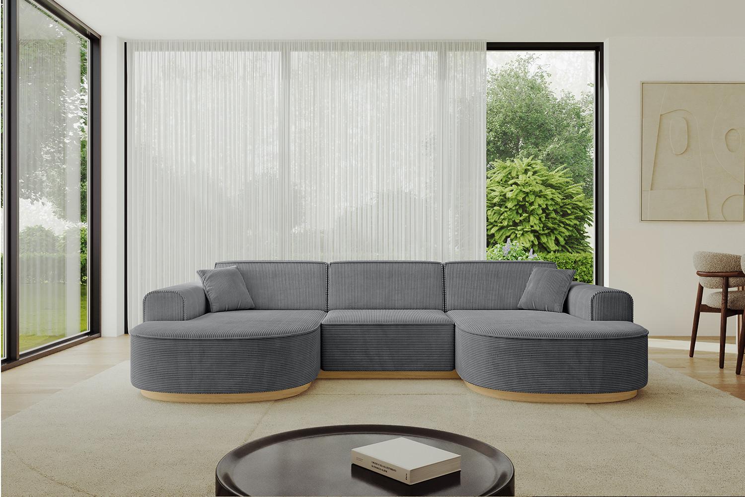 wohnli-moebel-suche-800001616977-1 WOHNLANDSCHAFT MARI-U1-v2 - 303x171x83 cm Dunkelgrau Cord Textil ALTDECOR Möbel > Sofas & Couches > Wohnlandschaften > Wohnlandschaften U-Form Grau