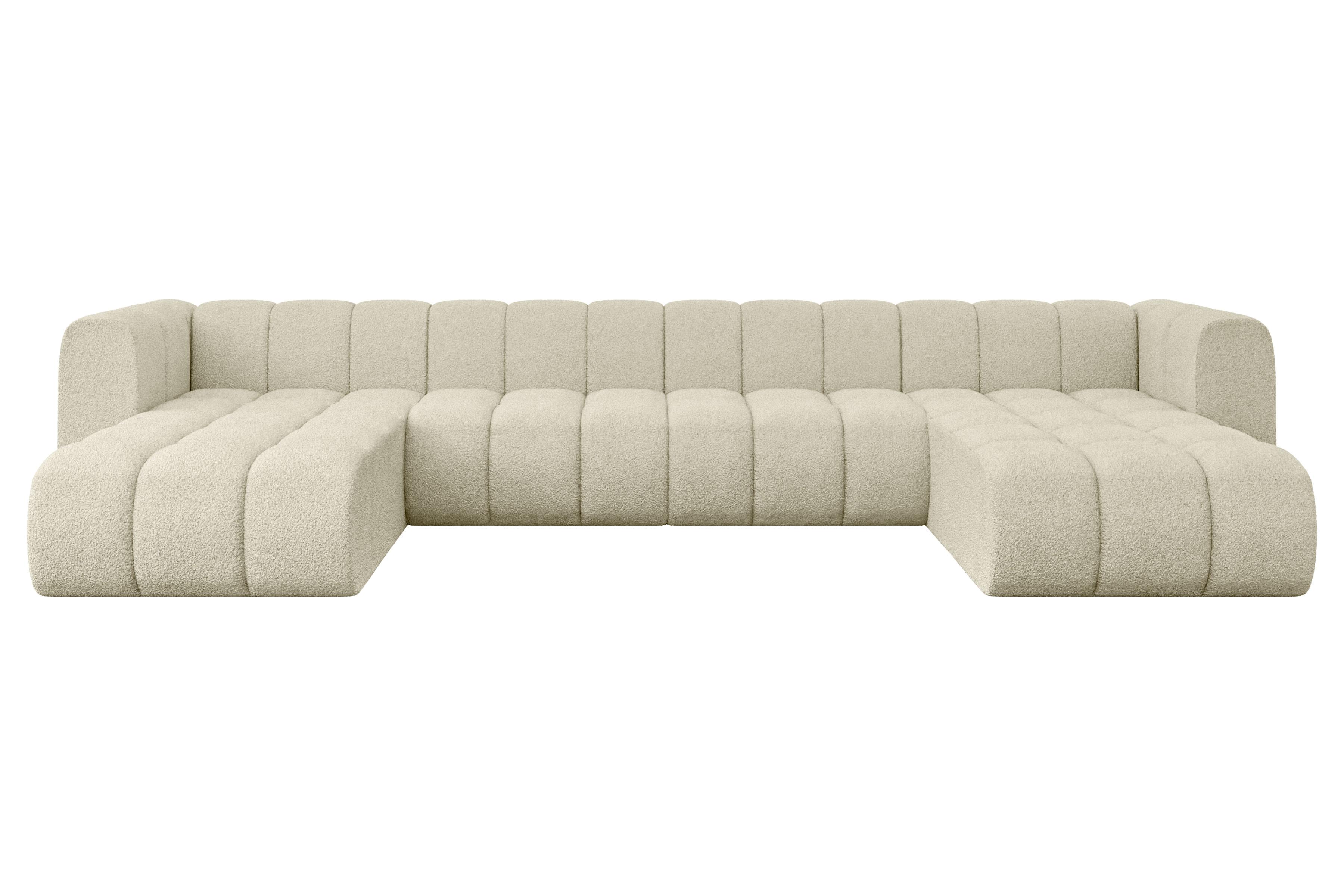 Wohnli Möbelsuche - WOHNLANDSCHAFT modulares Sofa Joren-U2 - 410x177x70 cm Beige