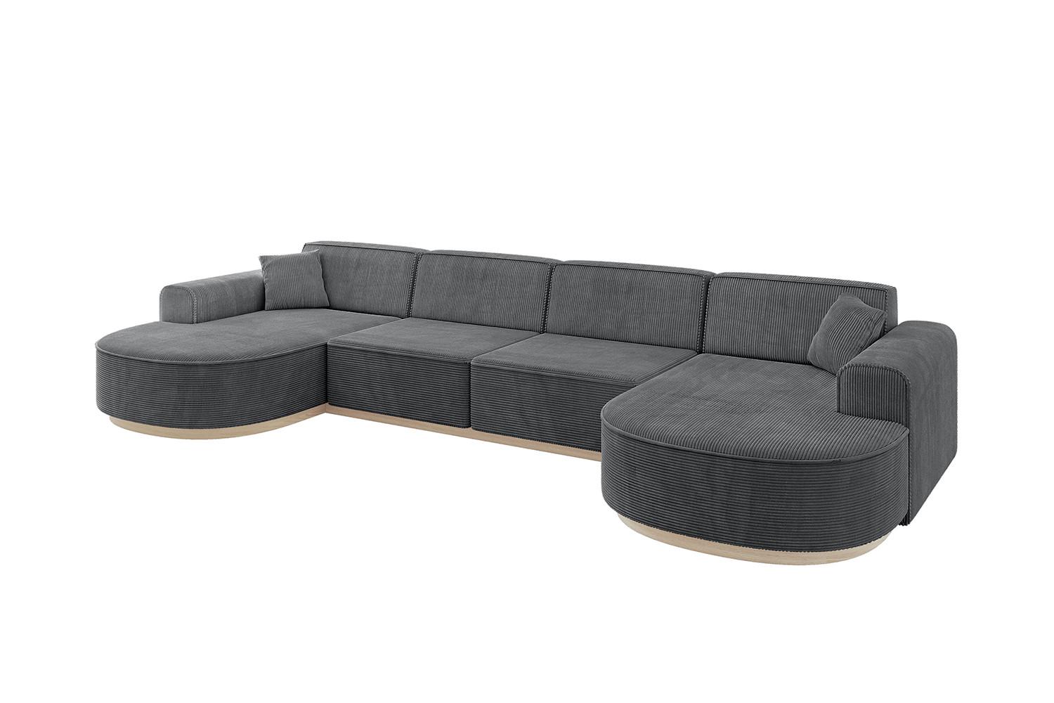 wohnli-moebel-suche-800001617002 Wohnli Möbelsuche - WOHNLANDSCHAFT MARI-U2-v1 - 388x171x83 cm Dunkelgrau Cord