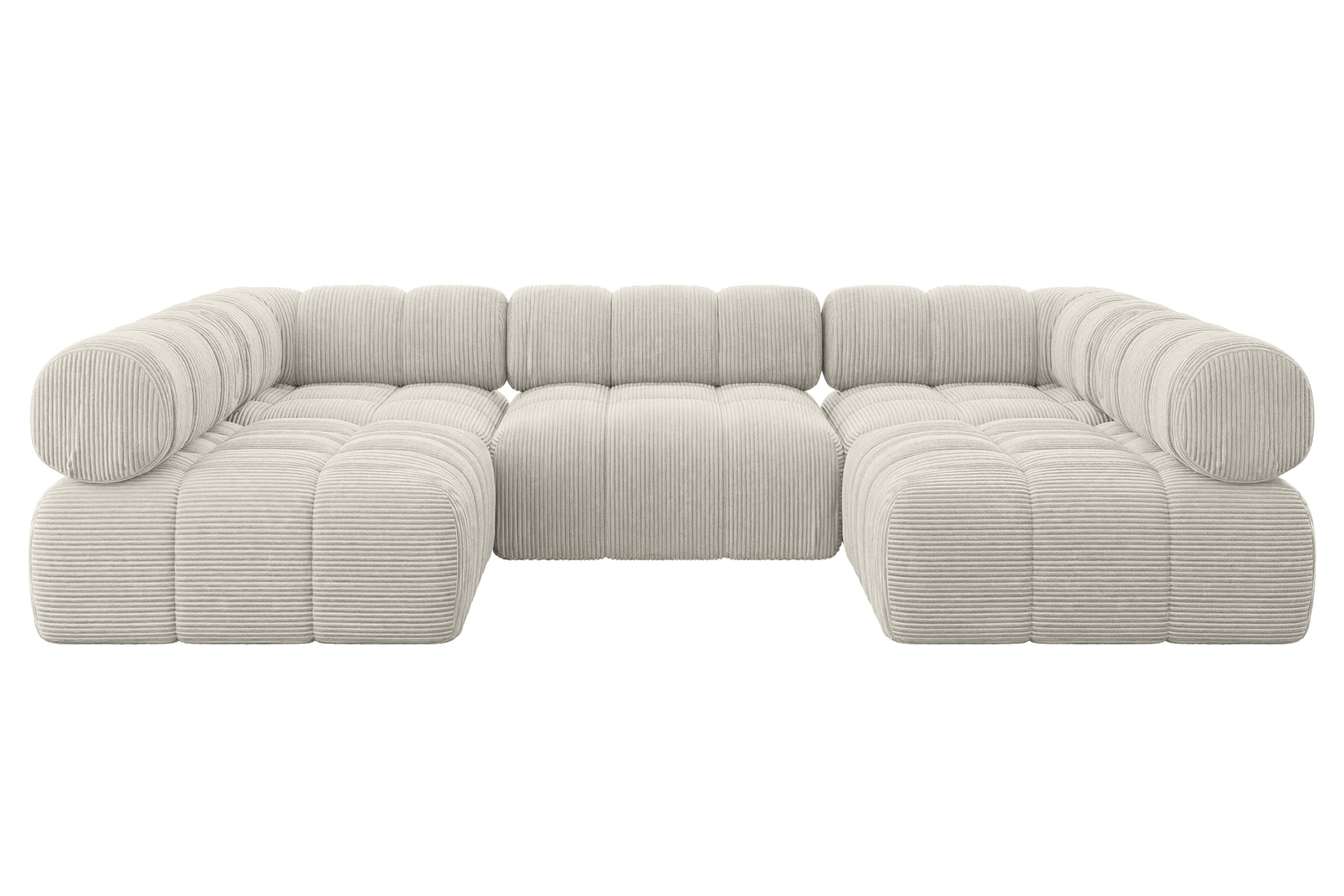wohnli-moebel-suche-800001617015 Wohnli Möbelsuche - WOHNLANDSCHAFT modulares Sofa Garvo-U1 - 285x190x70 cm Creme Cord