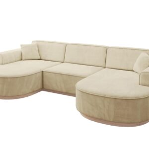wohnli-moebel-suche-800001617019 Wohnli Möbelsuche - WOHNLANDSCHAFT MARI-U1-v1 - 303x171x83 cm Beige Velours