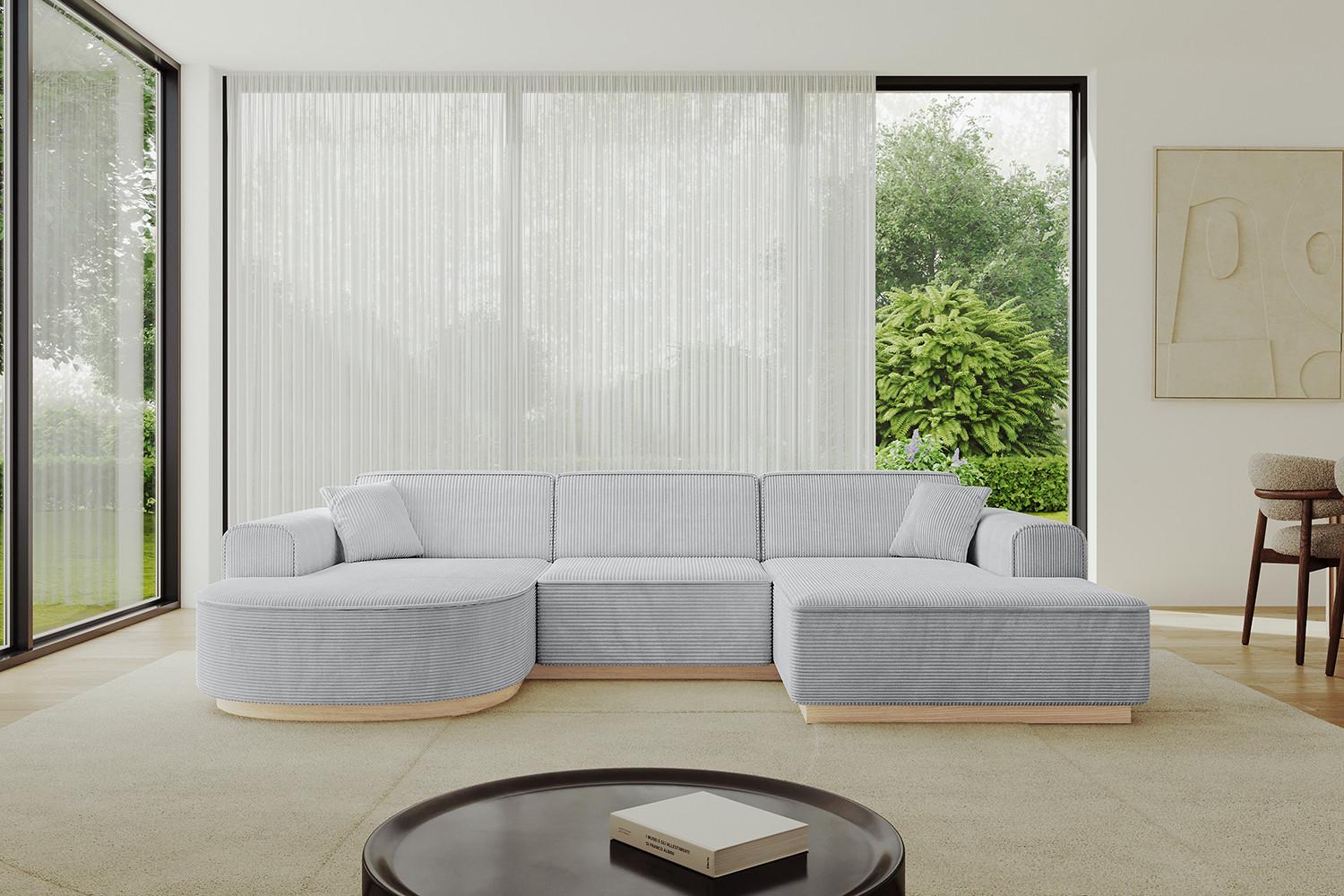 WOHNLANDSCHAFT ARRIO-U1 303x171x83 cm Grau Textil ALTDECOR Möbel > Sofas & Couches > Wohnlandschaften > Wohnlandschaften U-Form Grau