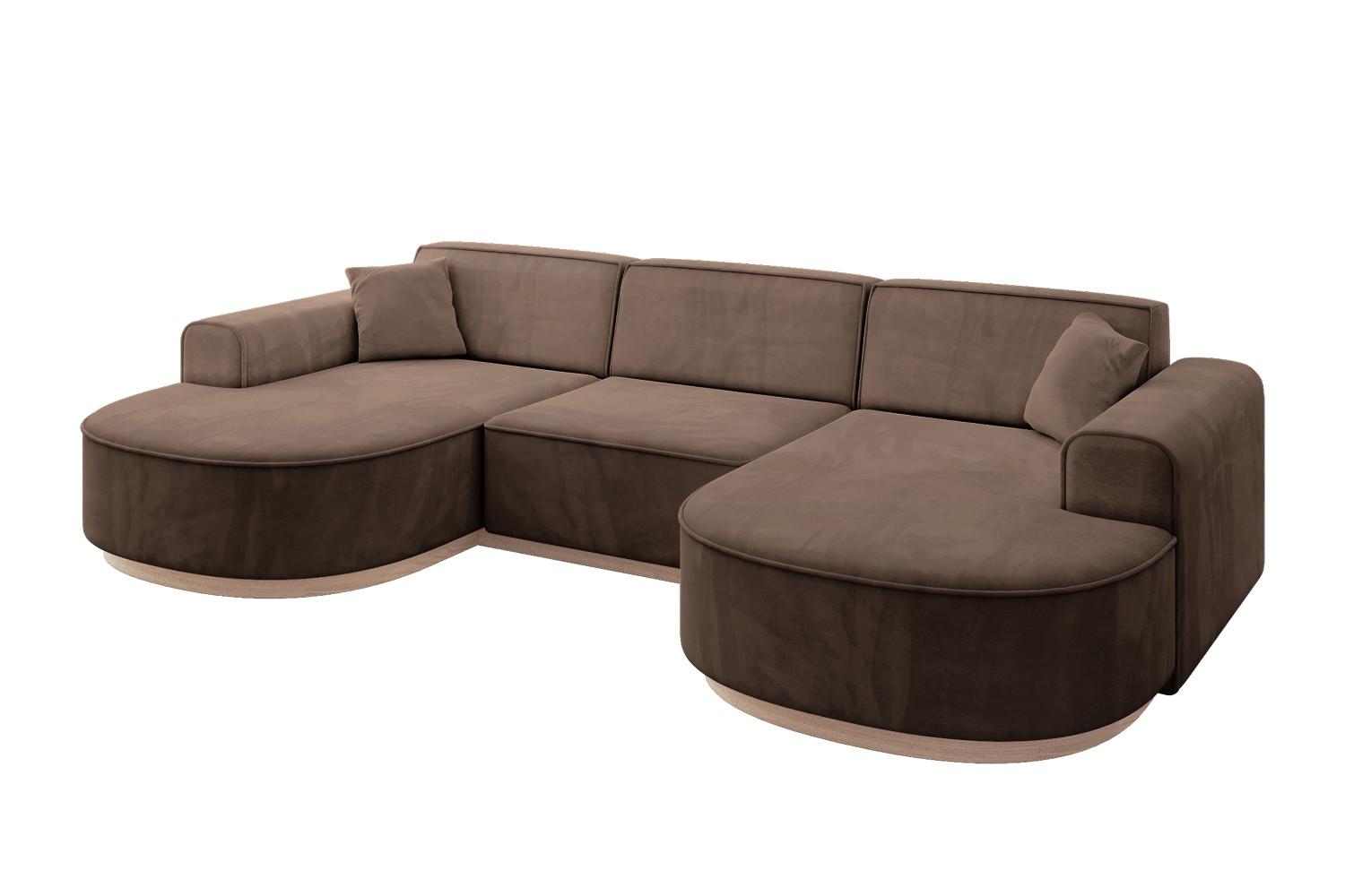 wohnli-moebel-suche-800001617047 Wohnli Möbelsuche - WOHNLANDSCHAFT MARI-U1-v1 - 303x171x83 cm Braun Velours