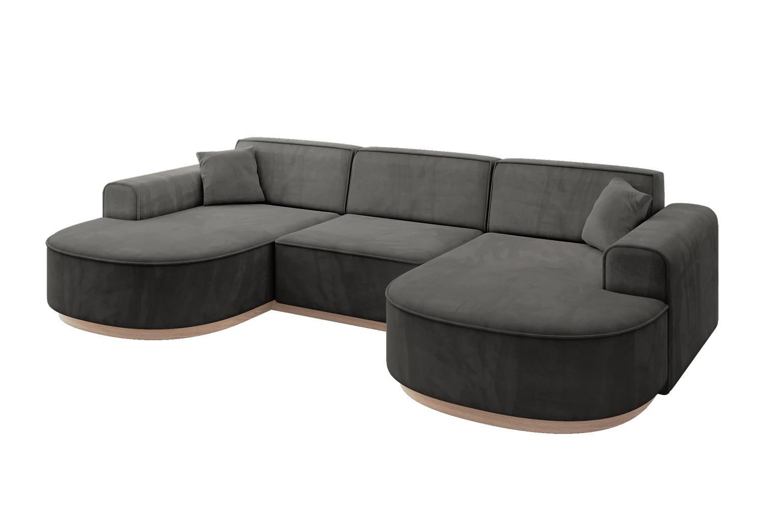 wohnli-moebel-suche-800001617051 Wohnli Möbelsuche - WOHNLANDSCHAFT MARI-U1-v1 - 303x171x83 cm Dunkelgrau Velours