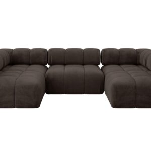 wohnli-moebel-suche-800001617052 Wohnli Möbelsuche - WOHNLANDSCHAFT modulares Sofa Garvo-U1 - 285x190x70 cm Braun Velours