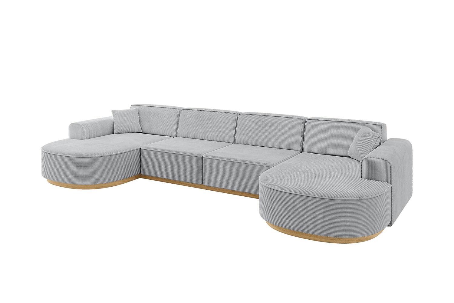 wohnli-moebel-suche-800001617058 Wohnli Möbelsuche - WOHNLANDSCHAFT MARI-U2-v2 - 388x171x83 cm Grau Cord