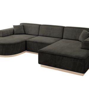 Wohnli Möbelsuche - WOHNLANDSCHAFT ARRIO-U1 303x171x83 cm Schwarz