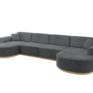 wohnli-moebel-suche-800001617073 Wohnli Möbelsuche - WOHNLANDSCHAFT MARI-U2-v2 - 388x171x83 cm Dunkelgrau Cord