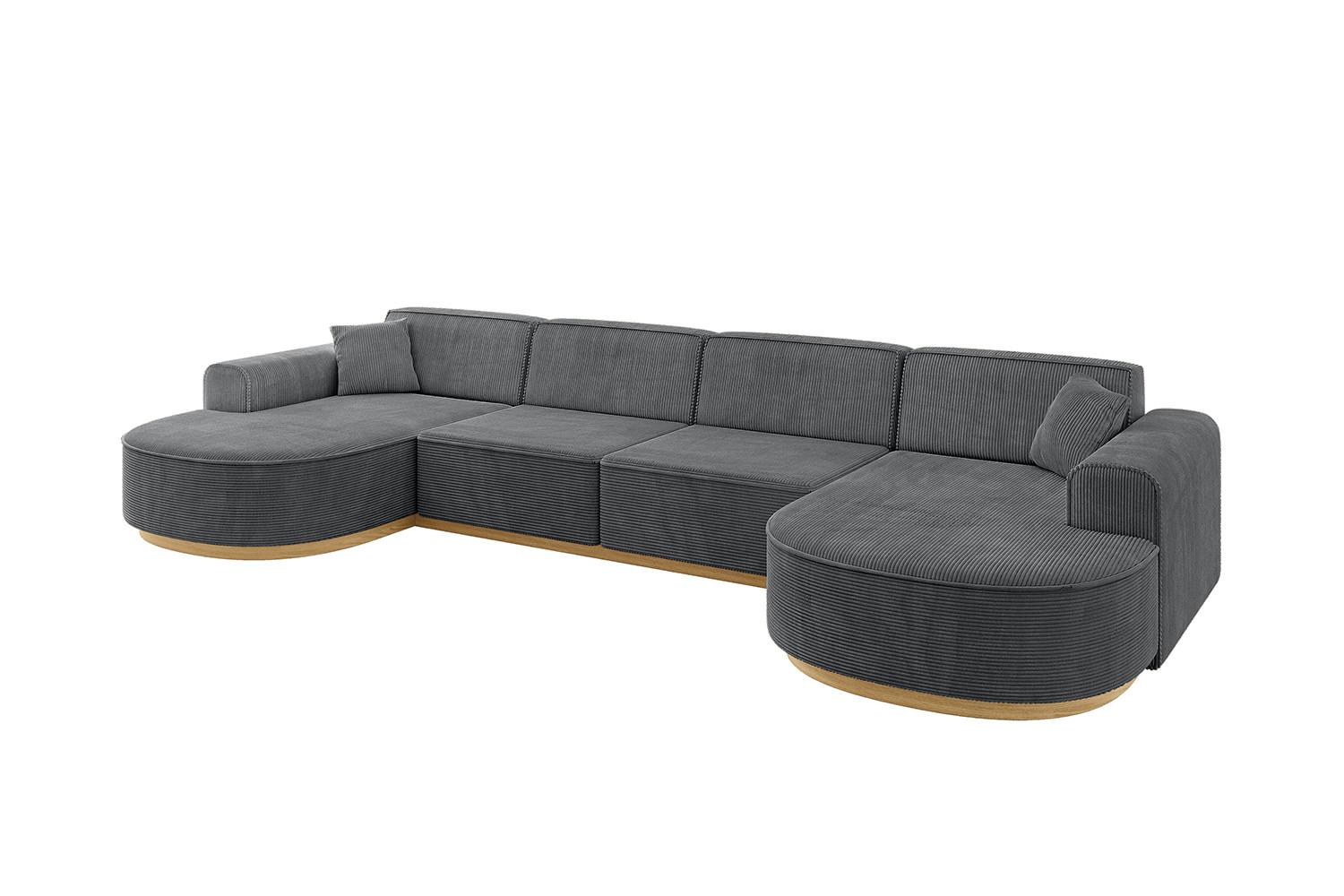 wohnli-moebel-suche-800001617073 Wohnli Möbelsuche - WOHNLANDSCHAFT MARI-U2-v2 - 388x171x83 cm Dunkelgrau Cord