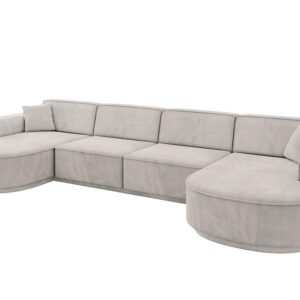 wohnli-moebel-suche-800001617095 Wohnli Möbelsuche - WOHNLANDSCHAFT MARI-U2-v3 - 388x171x83 cm Hellbraun Velours