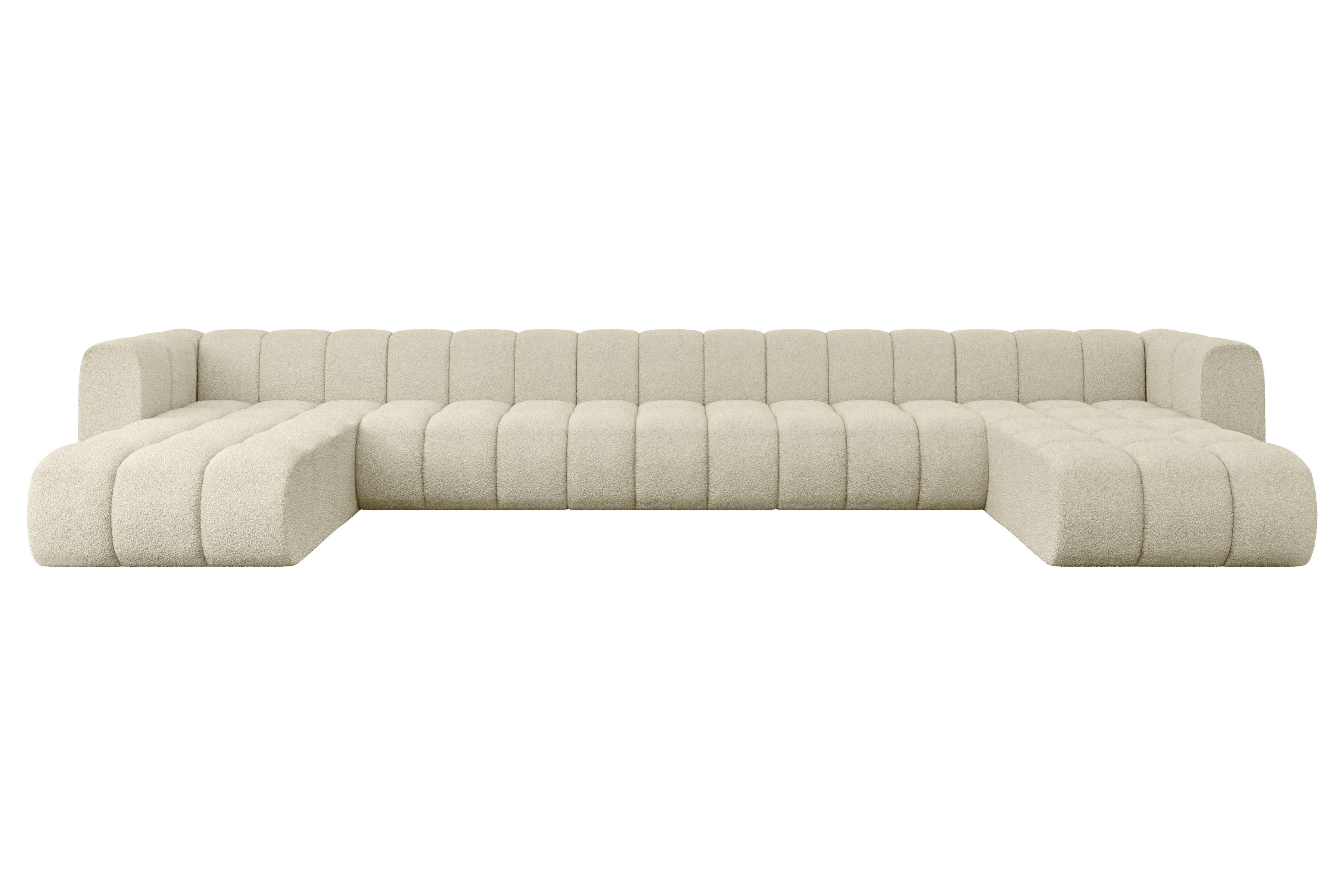 Wohnli Möbelsuche - WOHNLANDSCHAFT modulares Sofa Joren-U3 - 501x177x70 cm Beige