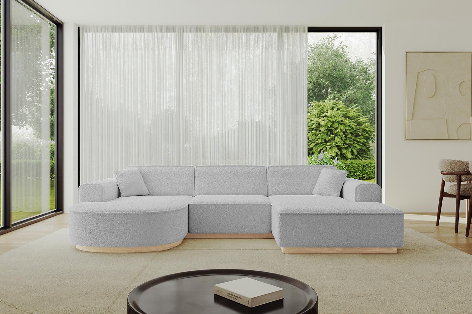 wohnli-moebel-suche-800001617098-1 WOHNLANDSCHAFT ARRIO-U1 303x171x83 cm Hellgrau Textil ALTDECOR Möbel > Sofas & Couches > Wohnlandschaften > Wohnlandschaften U-Form Grau
