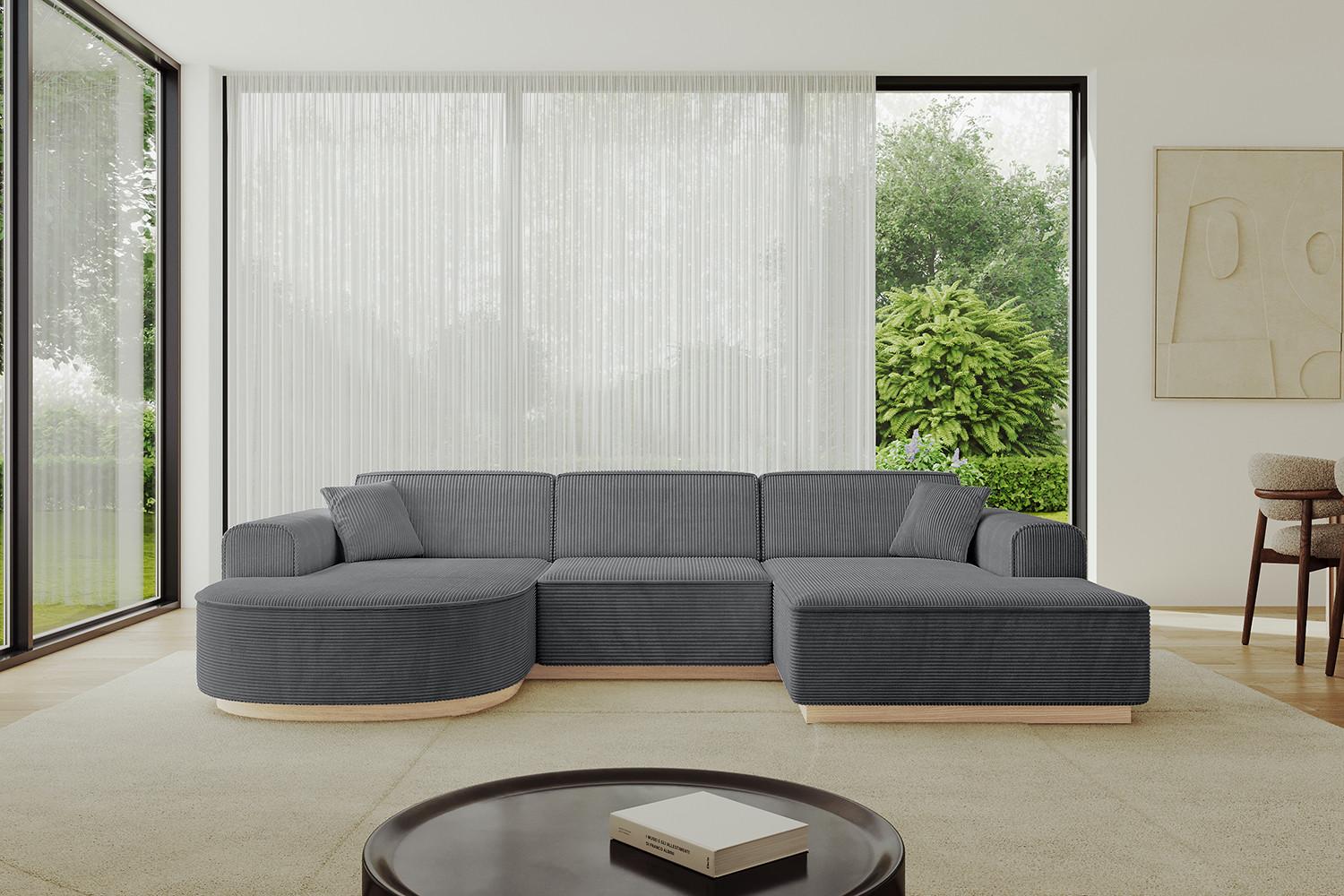 WOHNLANDSCHAFT ARRIO-U1 303x171x83 cm Dunkelgrau Textil ALTDECOR Möbel > Sofas & Couches > Wohnlandschaften > Wohnlandschaften U-Form Grau