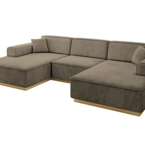 Wohnli Möbelsuche - WOHNLANDSCHAFT IREA-U1-v2 - 303x171x83 cm Braun